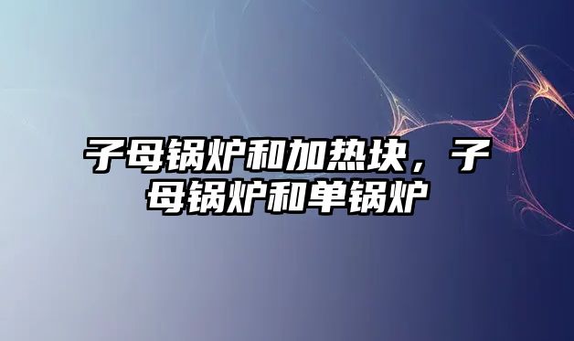 子母鍋爐和加熱塊，子母鍋爐和單鍋爐