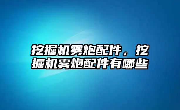 挖掘機(jī)霧炮配件，挖掘機(jī)霧炮配件有哪些