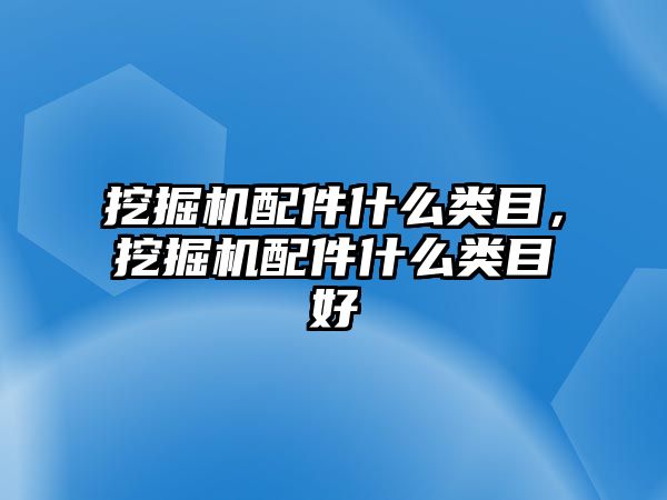 挖掘機配件什么類目，挖掘機配件什么類目好