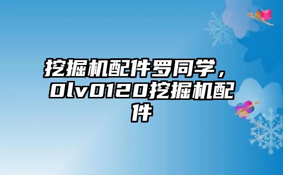 挖掘機配件羅同學，ⅴ0lv0120挖掘機配件