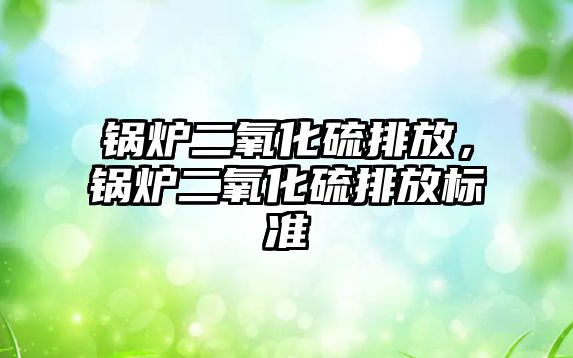 鍋爐二氧化硫排放，鍋爐二氧化硫排放標(biāo)準(zhǔn)