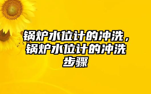 鍋爐水位計的沖洗，鍋爐水位計的沖洗步驟