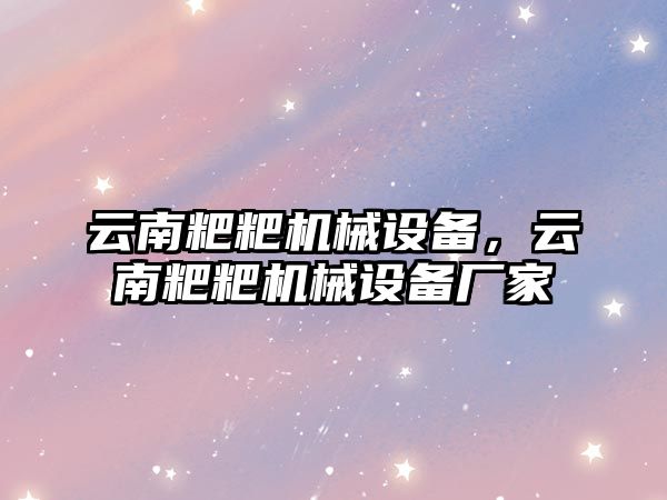 云南粑粑機械設備，云南粑粑機械設備廠家