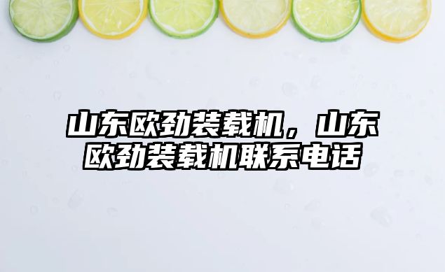 山東歐勁裝載機(jī)，山東歐勁裝載機(jī)聯(lián)系電話