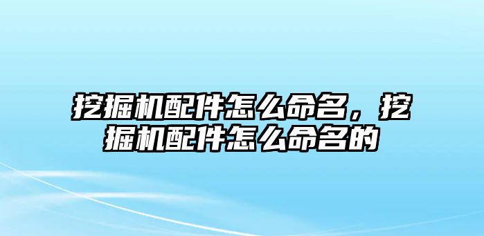 挖掘機配件怎么命名，挖掘機配件怎么命名的