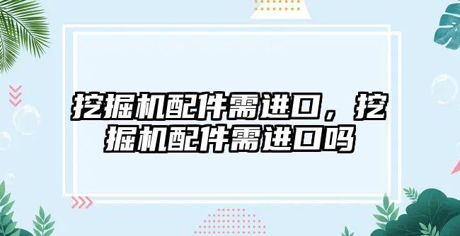 挖掘機配件需進口，挖掘機配件需進口嗎