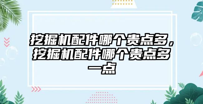 挖掘機配件哪個貴點多，挖掘機配件哪個貴點多一點