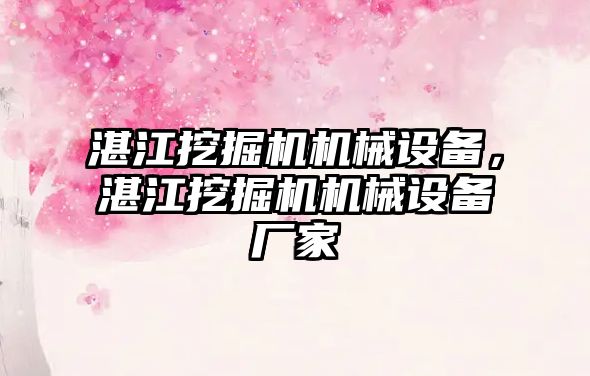 湛江挖掘機機械設備，湛江挖掘機機械設備廠家