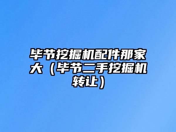 畢節(jié)挖掘機(jī)配件那家大（畢節(jié)二手挖掘機(jī)轉(zhuǎn)讓）