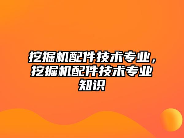 挖掘機配件技術專業，挖掘機配件技術專業知識