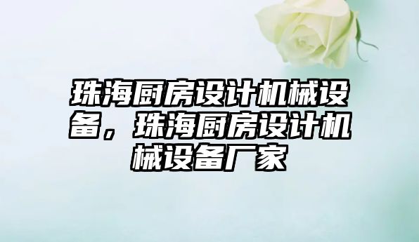 珠海廚房設計機械設備，珠海廚房設計機械設備廠家