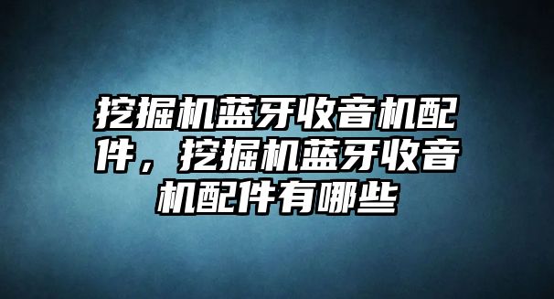 挖掘機藍牙收音機配件，挖掘機藍牙收音機配件有哪些