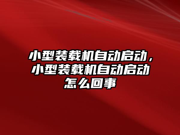 小型裝載機自動啟動，小型裝載機自動啟動怎么回事