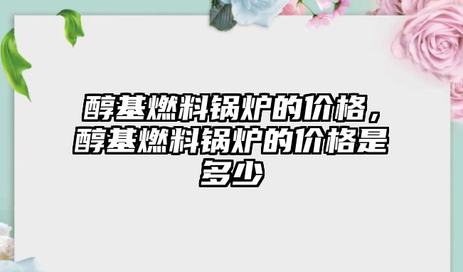 醇基燃料鍋爐的價格，醇基燃料鍋爐的價格是多少