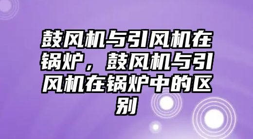 鼓風機與引風機在鍋爐，鼓風機與引風機在鍋爐中的區別