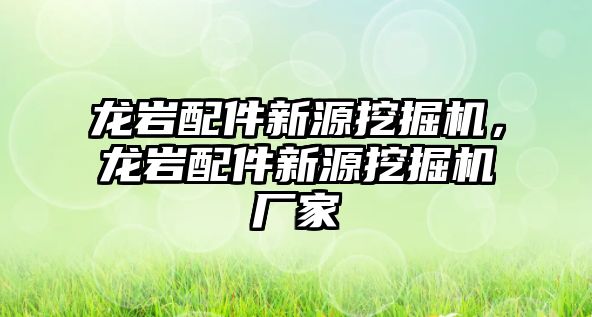 龍巖配件新源挖掘機，龍巖配件新源挖掘機廠家