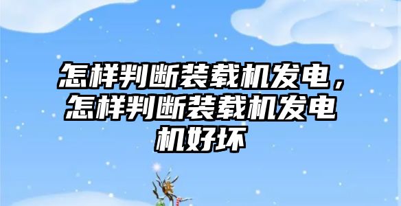 怎樣判斷裝載機發電，怎樣判斷裝載機發電機好壞