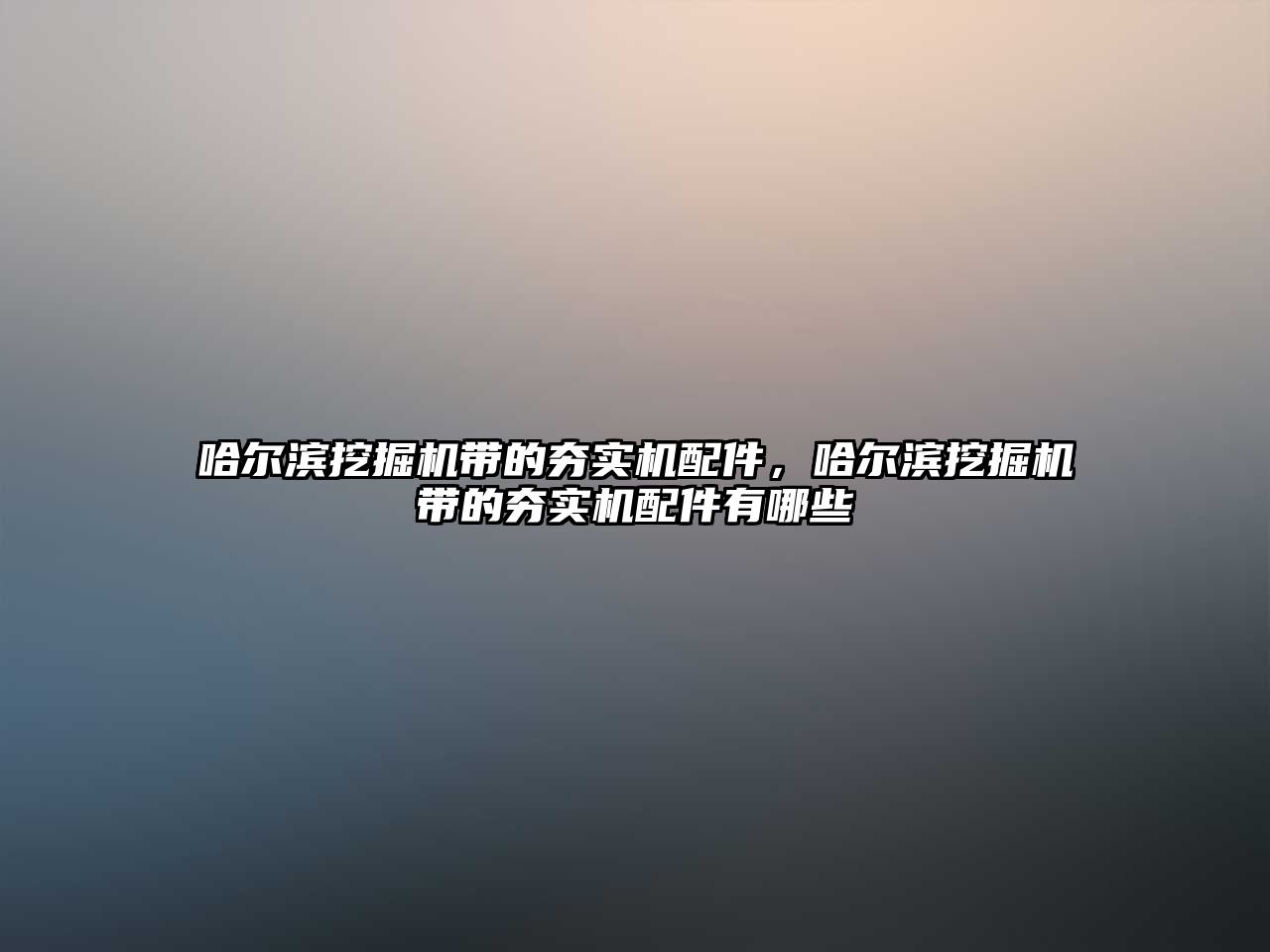 哈爾濱挖掘機帶的夯實機配件，哈爾濱挖掘機帶的夯實機配件有哪些