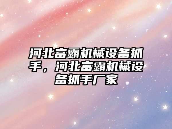 河北富霸機械設備抓手，河北富霸機械設備抓手廠家