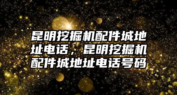 昆明挖掘機配件城地址電話，昆明挖掘機配件城地址電話號碼