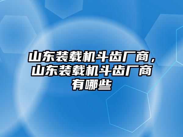 山東裝載機斗齒廠商，山東裝載機斗齒廠商有哪些