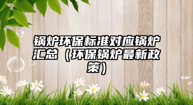 鍋爐環(huán)保標準對應鍋爐匯總（環(huán)保鍋爐最新政策）