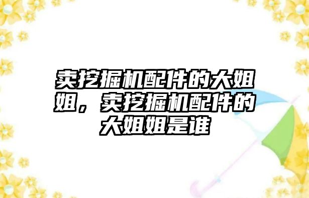 賣挖掘機配件的大姐姐，賣挖掘機配件的大姐姐是誰