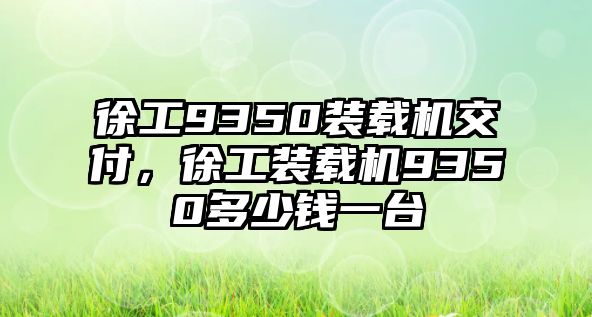 徐工9350裝載機(jī)交付，徐工裝載機(jī)9350多少錢一臺(tái)