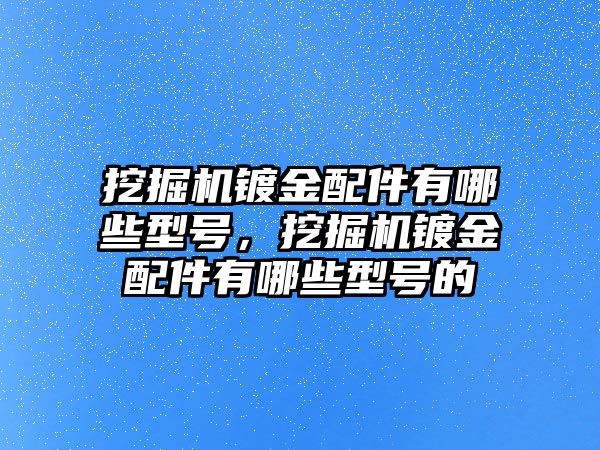 挖掘機鍍金配件有哪些型號，挖掘機鍍金配件有哪些型號的