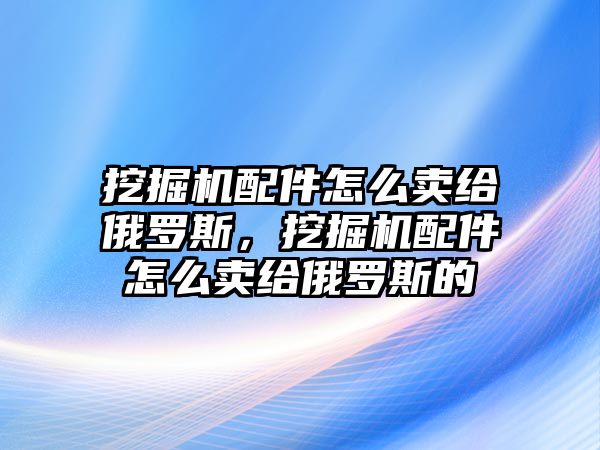 挖掘機配件怎么賣給俄羅斯，挖掘機配件怎么賣給俄羅斯的