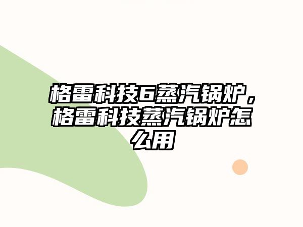 格雷科技6蒸汽鍋爐，格雷科技蒸汽鍋爐怎么用