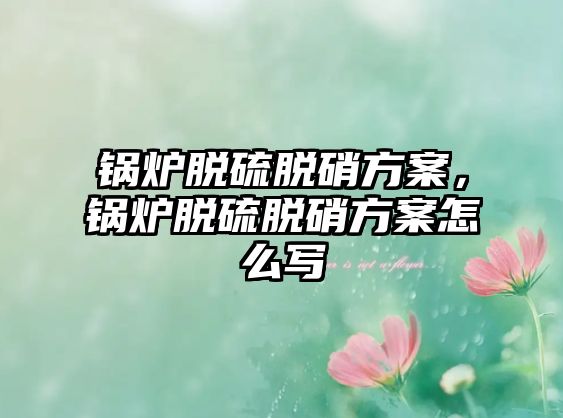 鍋爐脫硫脫硝方案，鍋爐脫硫脫硝方案怎么寫