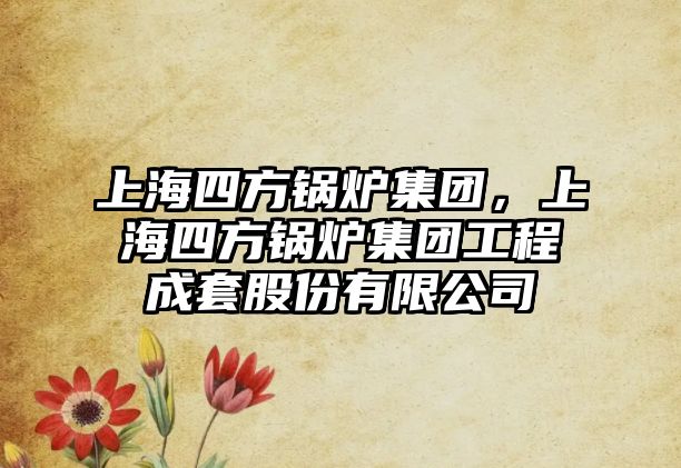 上海四方鍋爐集團，上海四方鍋爐集團工程成套股份有限公司