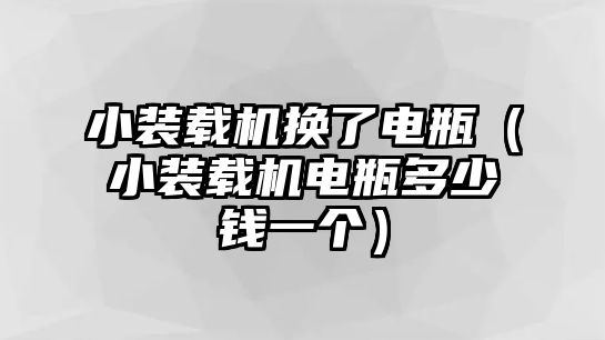 小裝載機換了電瓶（小裝載機電瓶多少錢一個）