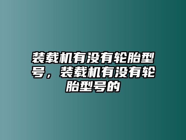 裝載機(jī)有沒有輪胎型號(hào)，裝載機(jī)有沒有輪胎型號(hào)的