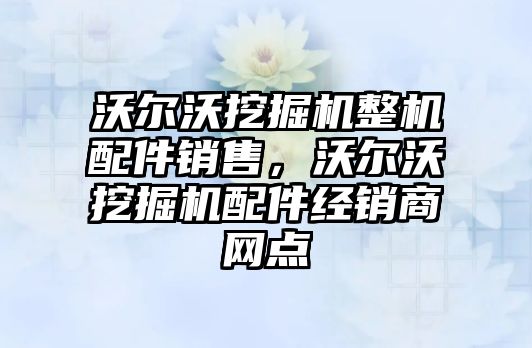 沃爾沃挖掘機整機配件銷售，沃爾沃挖掘機配件經(jīng)銷商網(wǎng)點