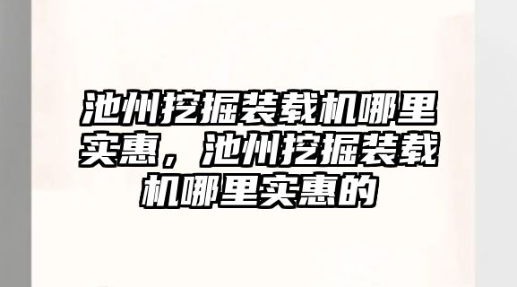 池州挖掘裝載機哪里實惠，池州挖掘裝載機哪里實惠的