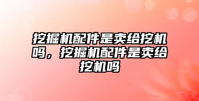 挖掘機配件是賣給挖機嗎，挖掘機配件是賣給挖機嗎