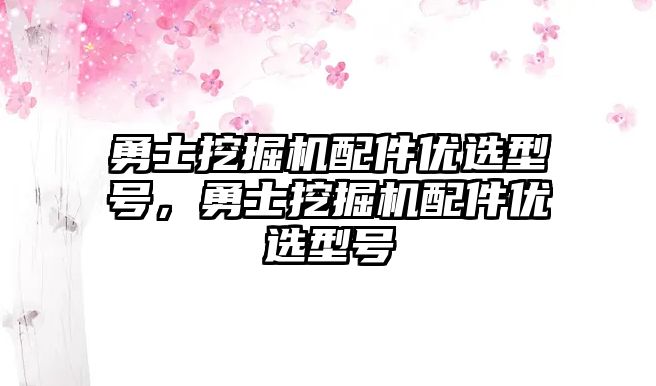 勇士挖掘機配件優(yōu)選型號，勇士挖掘機配件優(yōu)選型號