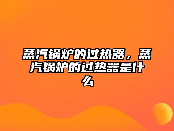 蒸汽鍋爐的過熱器，蒸汽鍋爐的過熱器是什么