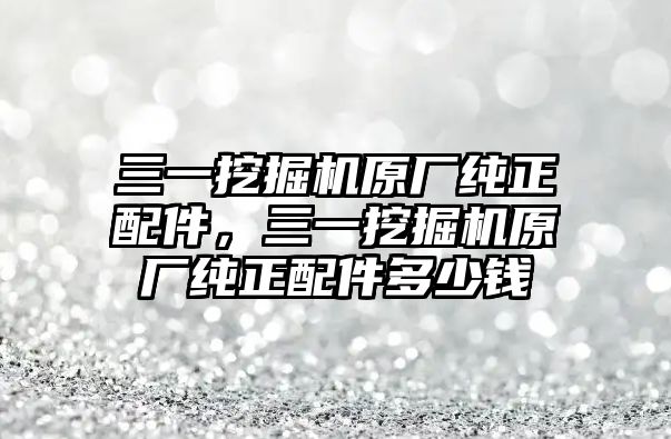 三一挖掘機(jī)原廠純正配件，三一挖掘機(jī)原廠純正配件多少錢