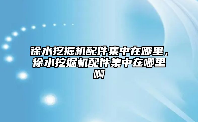 徐水挖掘機配件集中在哪里，徐水挖掘機配件集中在哪里啊