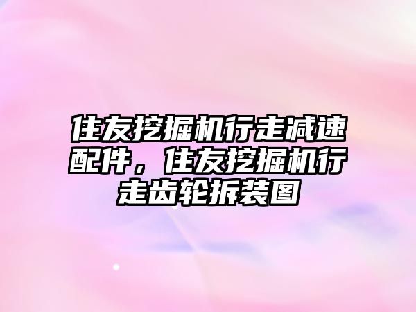 住友挖掘機行走減速配件，住友挖掘機行走齒輪拆裝圖