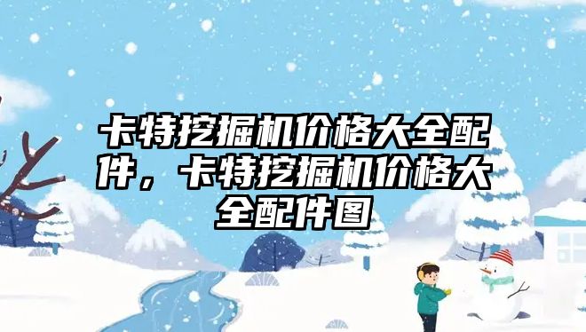 卡特挖掘機價格大全配件，卡特挖掘機價格大全配件圖