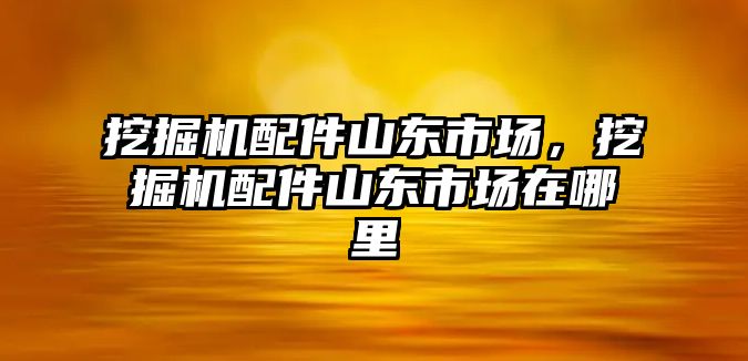 挖掘機配件山東市場，挖掘機配件山東市場在哪里