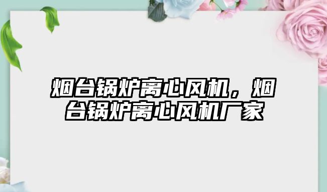 煙臺鍋爐離心風機，煙臺鍋爐離心風機廠家