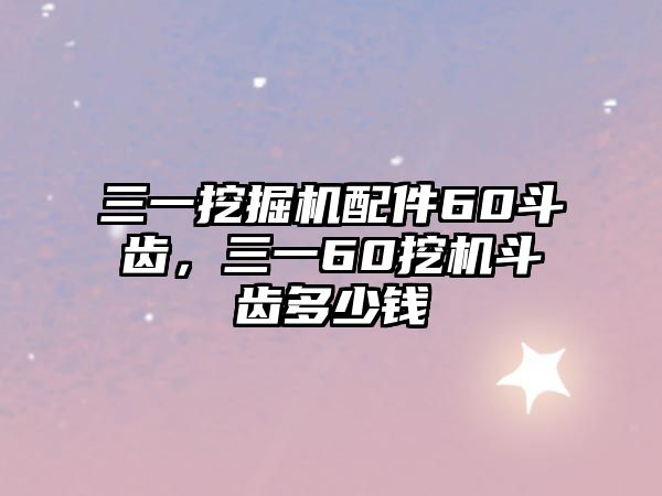 三一挖掘機(jī)配件60斗齒，三一60挖機(jī)斗齒多少錢