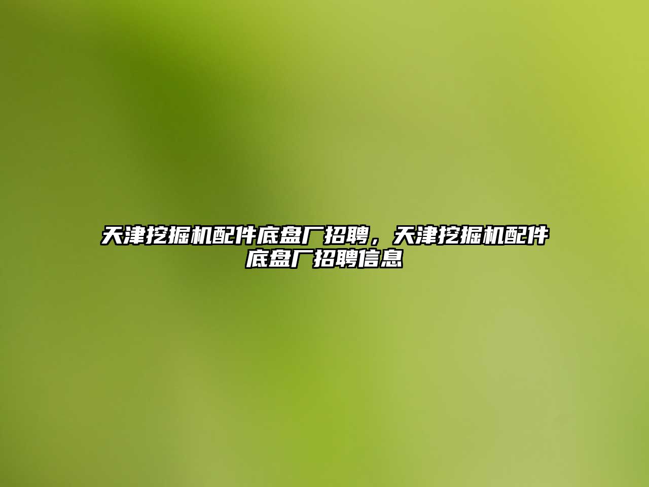 天津挖掘機配件底盤廠招聘，天津挖掘機配件底盤廠招聘信息