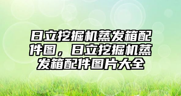 日立挖掘機蒸發箱配件圖，日立挖掘機蒸發箱配件圖片大全