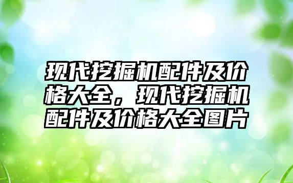 現(xiàn)代挖掘機配件及價格大全，現(xiàn)代挖掘機配件及價格大全圖片